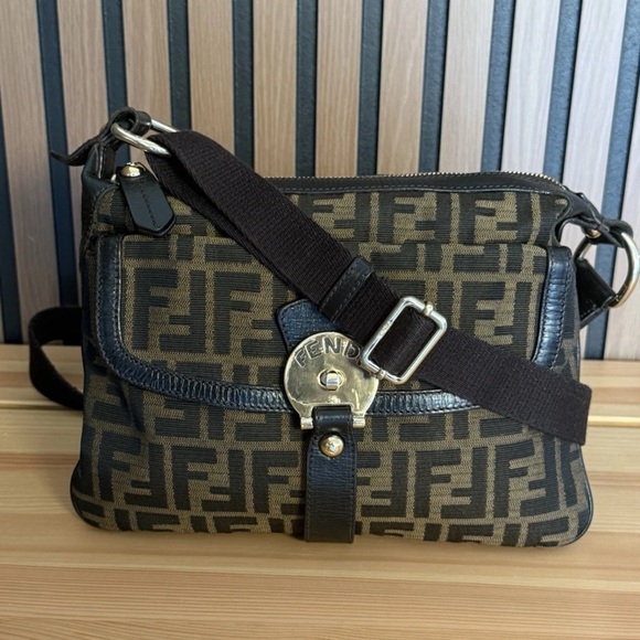 Fendi Handbags - Fendi Chef Zip Crossbody Bag Zucca Canvas